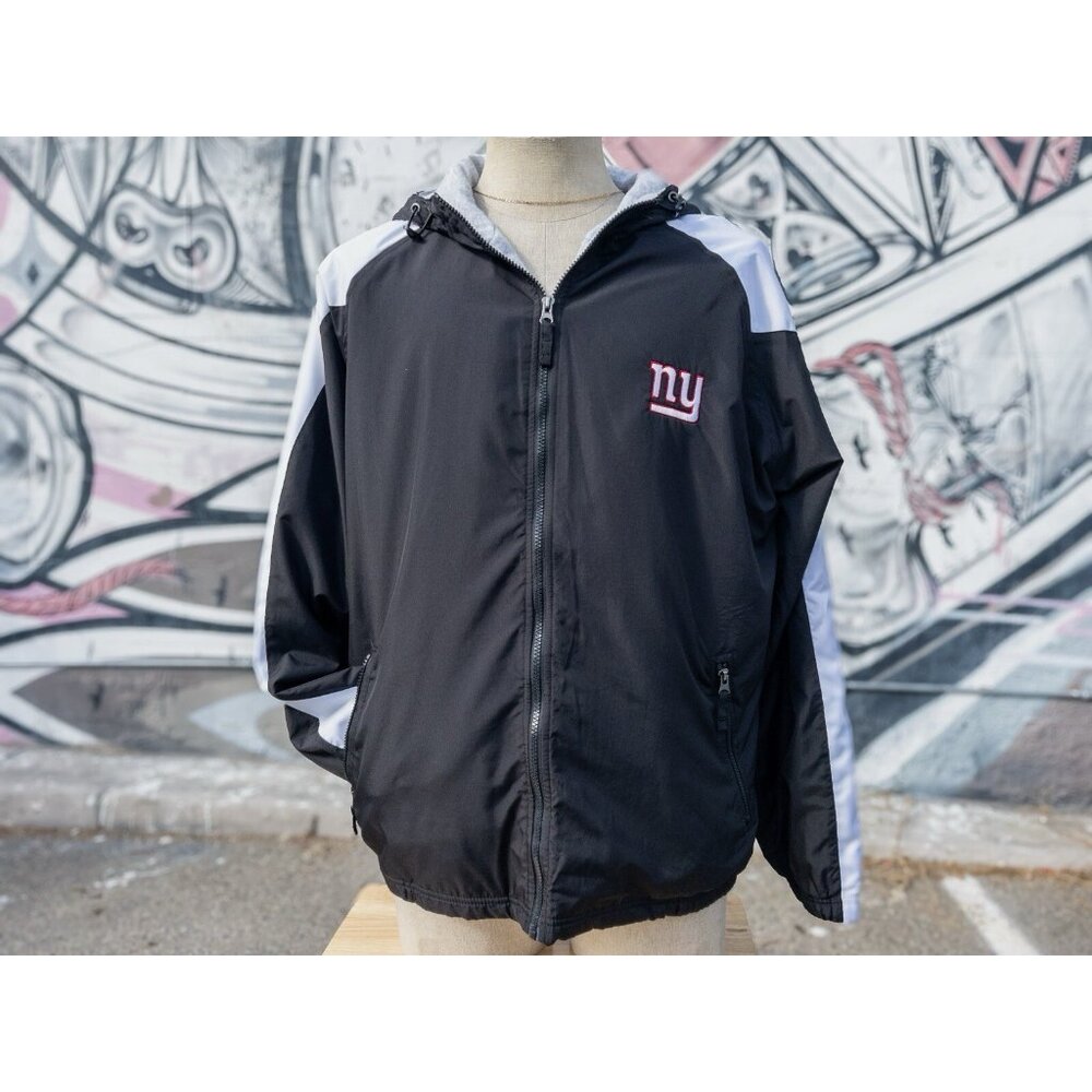 NEW YORK GIANTS NFL Vintage Puffer Jacket Size XL - Black
